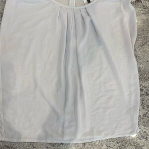 BCBG Elegant White Sleeveless Blouse